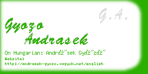 gyozo andrasek business card